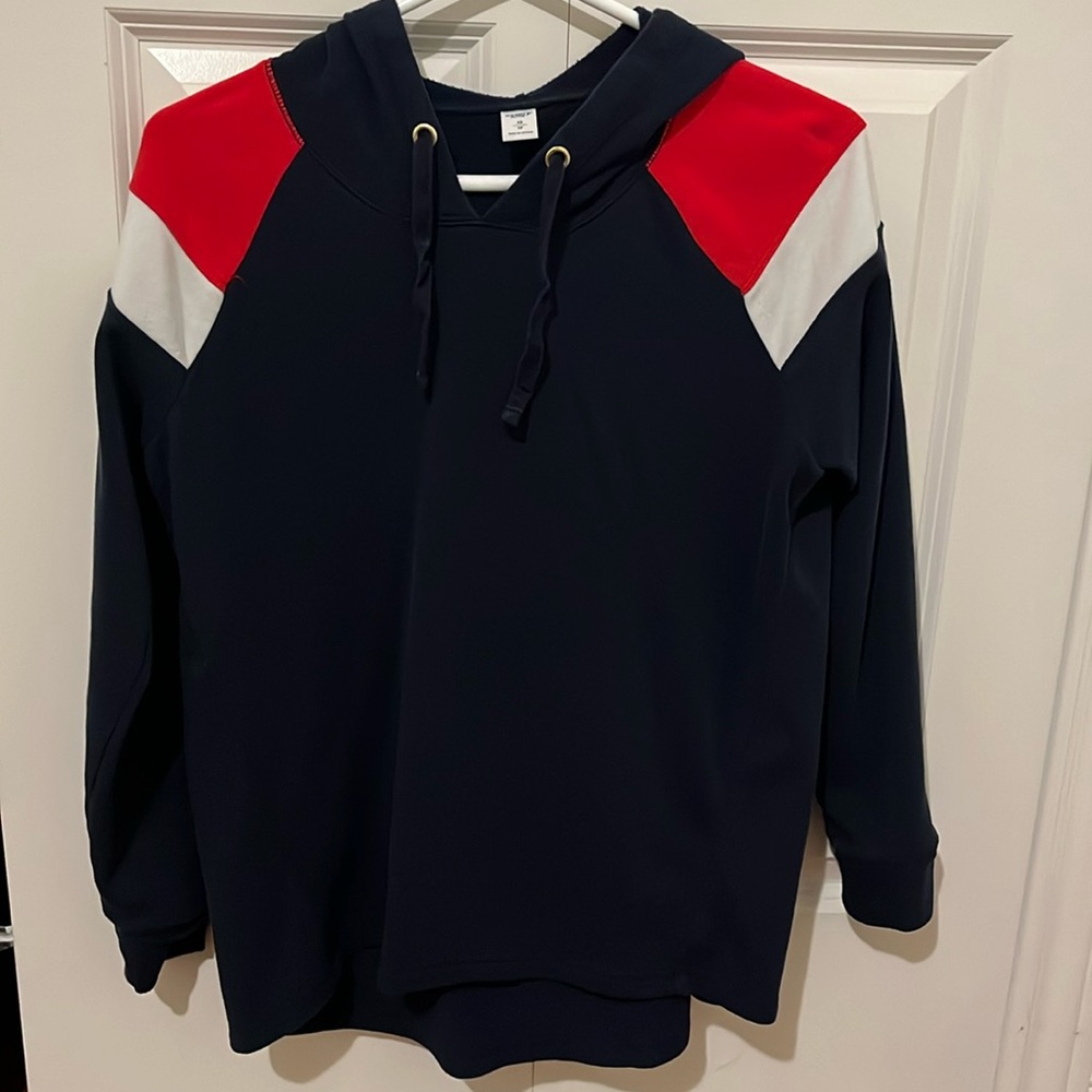 Colour block Retro Oversized hoodie